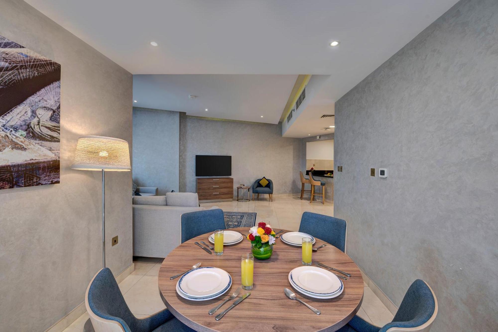 Suha Park Hotel Apartments, Waterfront Jaddaf Dubai Rom bilde